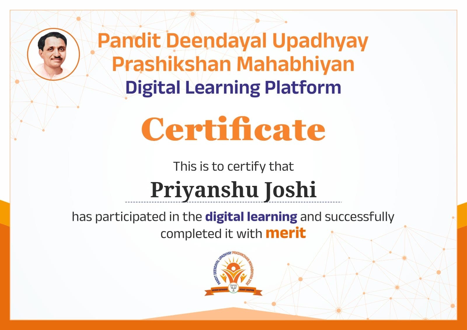 Certificate: Priyanshu Joshi
