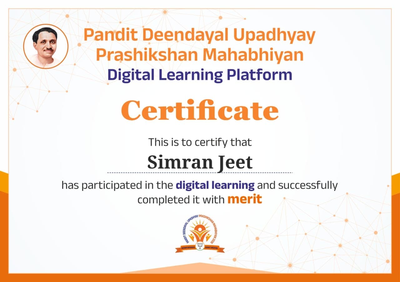 Certificate: SImranjeet